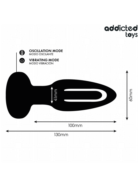 ADDICTED TOYS PLUG ANAL CON LENGUA VIBRADORA Y CONTROL REMOTO