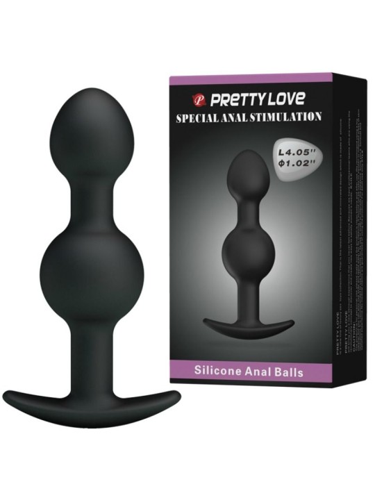 PRETTY LOVE BOLAS ANALES SILICONA ESTIMULACION ESPECIAL 103 CM NEGRO