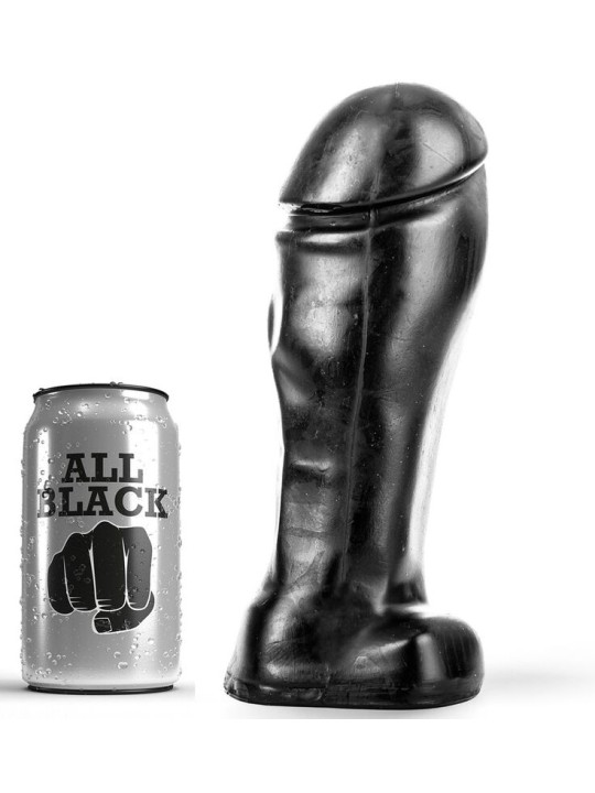 ALL BLACK DONG 22 CM PUNTA ANCHA