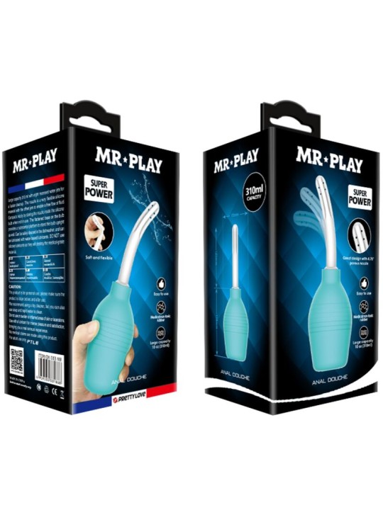MR PLAY PERA ANAL DUCHA DE GOMA AZUL