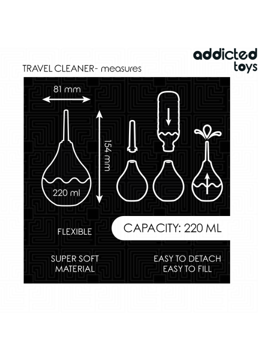 ADDICTED TOYS LIMPIADOR ANAL DE VIAJE TALLA L 220 ML