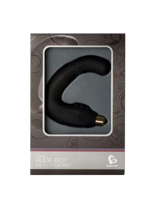 ROCKS OFF RUDE BOY MASAJEADOR DEL PUNTO G MASCULINO 7 V NEGRO