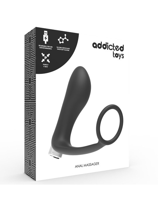 ADDICTED TOYS VIBRADOR PROSTATICO RECARGABLE MODEL 1 NEGRO