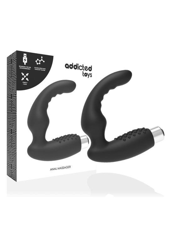 ADDICTED TOYS VIBRADOR PROSTATICO RECARGABLE MODEL 2 NEGRO