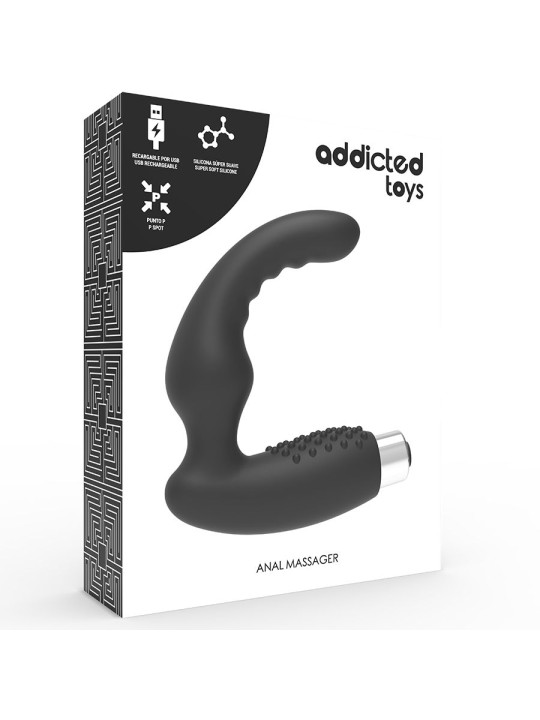 ADDICTED TOYS VIBRADOR PROSTATICO RECARGABLE MODEL 2 NEGRO