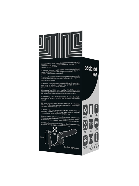 ADDICTED TOYS VIBRADOR PROSTATICO NEGRO 10 CM