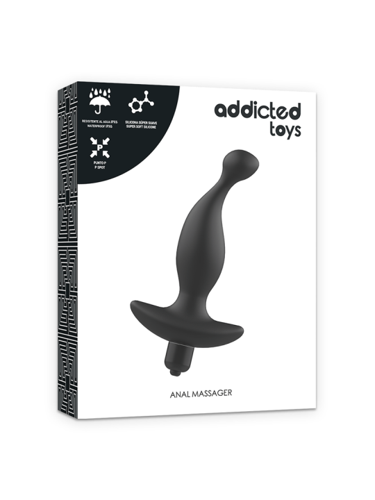 ADDICTED TOYS MASAJEADOR ANAL CON VIBRACION NEGRO MODELO 1