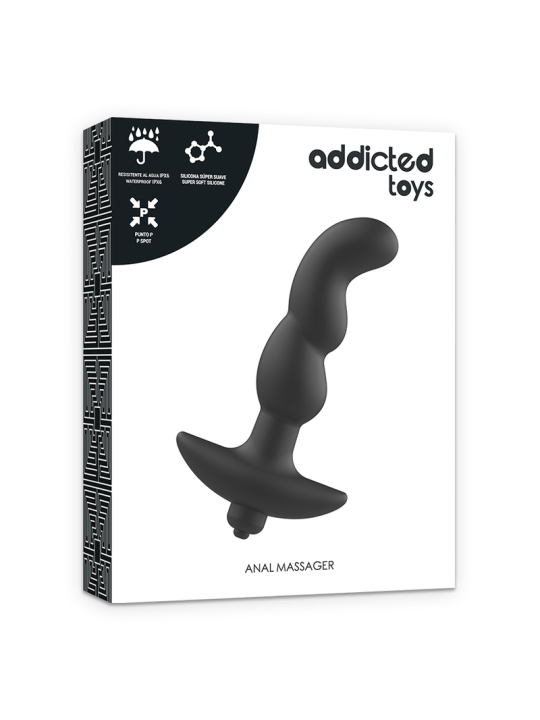 ADDICTED TOYS MASAJEADOR ANAL CON VIBRACION NEGRO MODELO 2
