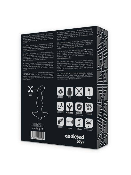 ADDICTED TOYS MASAJEADOR ANAL CON VIBRACION NEGRO MODELO 2