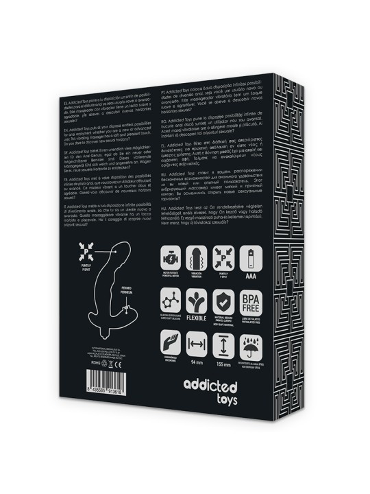 ADDICTED TOYS ESTIMULADOR ANAL PROSTATA REALISTIC SILICONA P SPOT VIBE