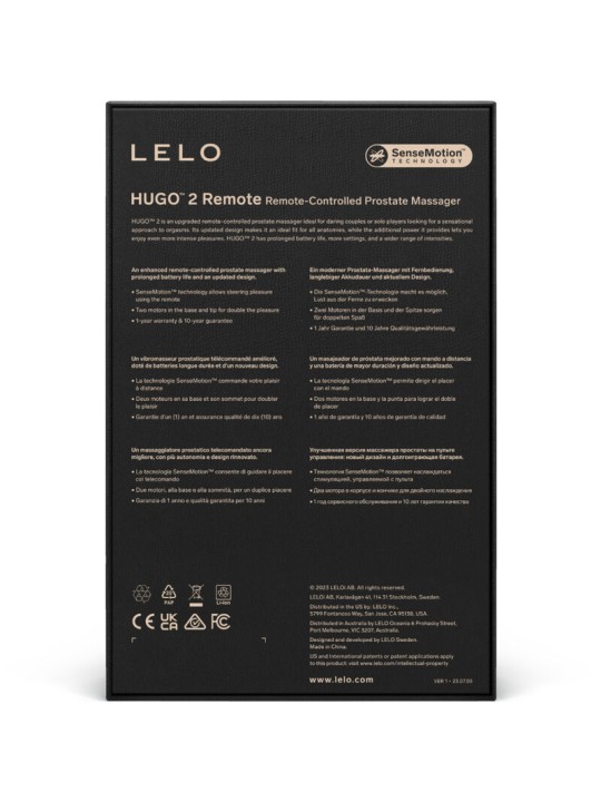 LELO HUGO 2 MASAJEADOR DE PROSTATA CONTROL REMOTO VERDE