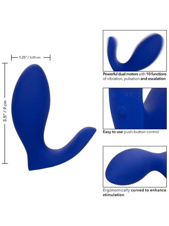 CALEXOTICS ADMIRAL RIMMING ESTIMULADOR VIBRADOR PROSTATA AZUL