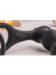 ROCKS OFF RO ZEN RRO PLUG ANAL CON ANILLO VIBRADOR PARA EL PENE NEGRO