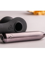 ROCKS OFF RO ZEN RRO PLUG ANAL CON ANILLO VIBRADOR PARA EL PENE NEGRO