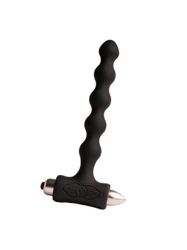 ROCKS OFF PETITE SENSATIONS PEARLS PLUG ANAL VIBRADOR NEGRO