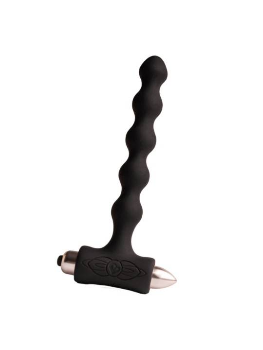 ROCKS OFF PETITE SENSATIONS PEARLS PLUG ANAL VIBRADOR NEGRO
