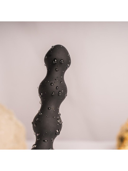 ROCKS OFF PETITE SENSATIONS PEARLS PLUG ANAL VIBRADOR NEGRO