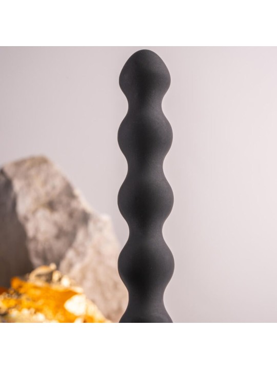 ROCKS OFF PETITE SENSATIONS PEARLS PLUG ANAL VIBRADOR NEGRO