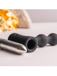 ROCKS OFF PETITE SENSATIONS PEARLS PLUG ANAL VIBRADOR NEGRO
