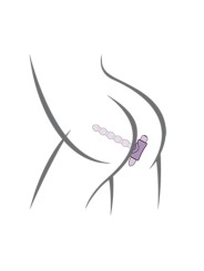 ROCKS OFF PETITE SENSATIONS PEARLS PLUG ANAL VIBRADOR NEGRO