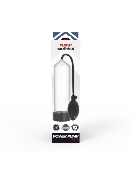 PUMP ADDICTED BOMBA ERECCION RX3 TRANSPARENTE