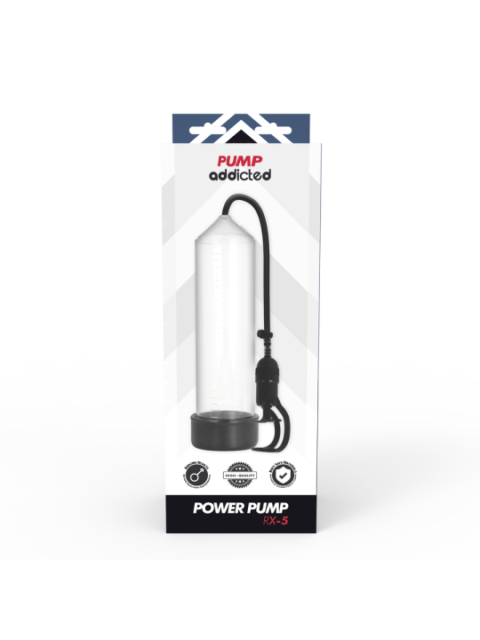 PUMP ADDICTED BOMBA ERECCION RX5 TRANSPARENTE