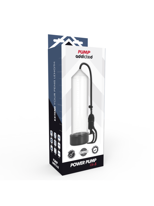 PUMP ADDICTED BOMBA ERECCION RX5 TRANSPARENTE