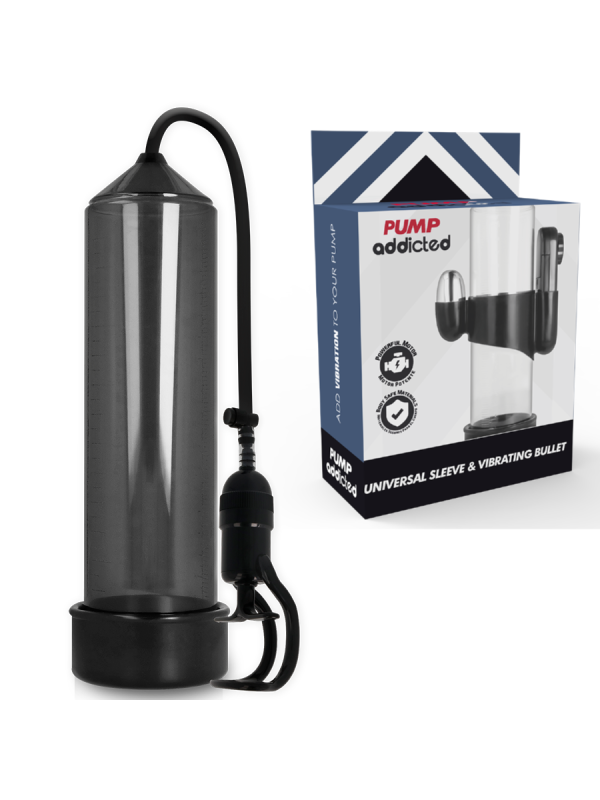 PUMP ADDICTED BOMBA ERECCION RX5 NEGRO CON VIBRADOR