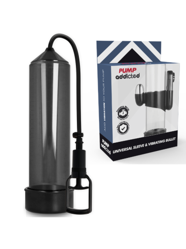 PUMP ADDICTED BOMBA ERECCION RX7 NEGRO CON VIBRADOR