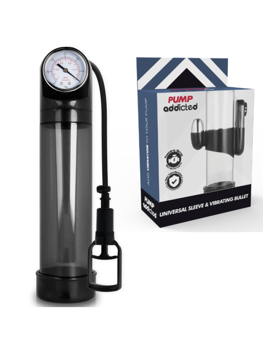 PUMP ADDICTED BOMBA ERECCION RX9 NEGRO CON VIBRADOR