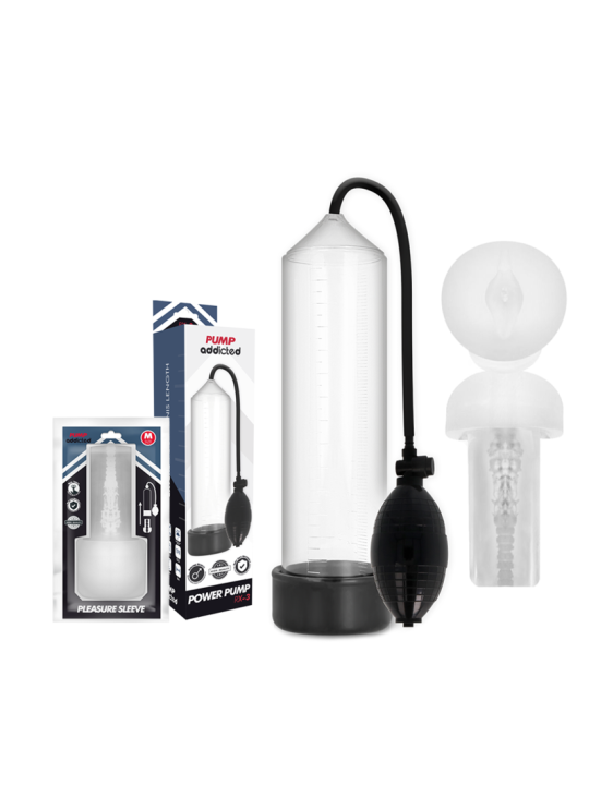 PUMP ADDICTED RX3 BOMBA ERECCION CLEAR CON MASTURBADOR