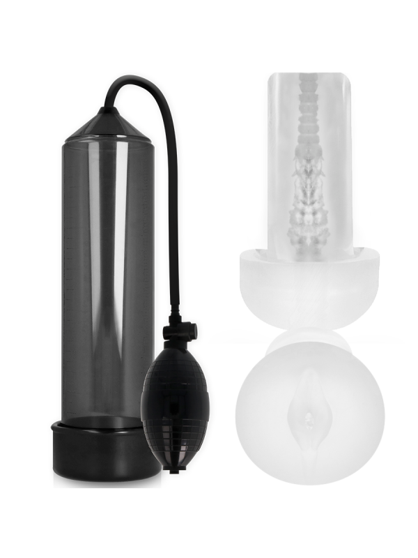 PUMP ADDICTED RX3 BOMBA ERECCION NEGRO CON MASTURBADOR