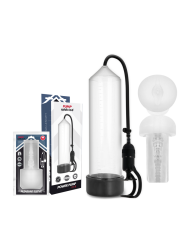 PUMP ADDICTED BOMBA ERECCION RX5 TRANSPARENTE CON MASTURBADOR