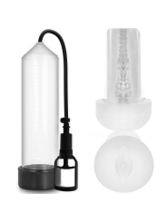 PUMP ADDICTED BOMBA ERECCION RX7 TRANSPARENTE CON MASTURBADOR
