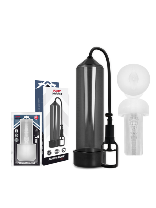 PUMP ADDICTED BOMBA ERECCION RX7 NEGRO CON MASTURBADOR