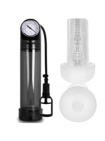 PUMP ADDICTED BOMBA ERECCION RX9 NEGRO CON MASTURBADOR