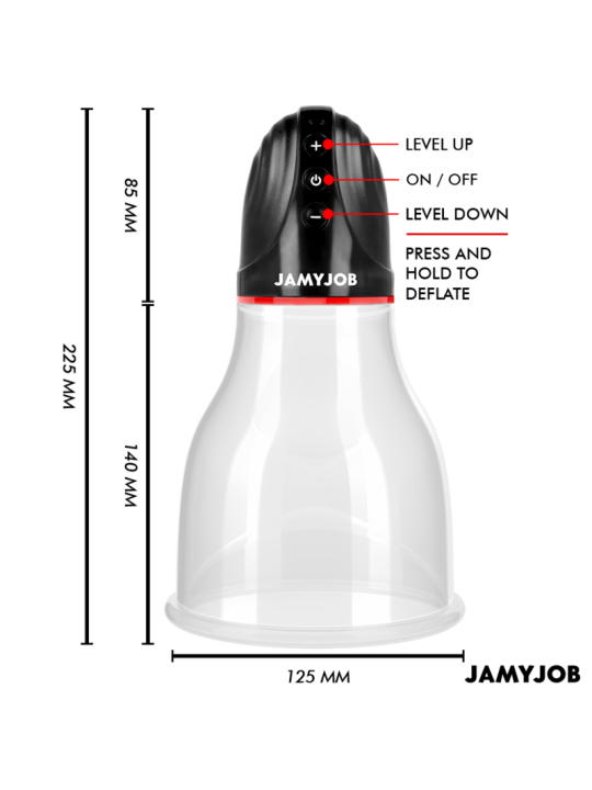 JAMYJOB XPAND LITE BOMBA AUTOMTICA DE TESTICULOS 3 NIVELES DE ONDAS ESTIMULADORAS GRIS