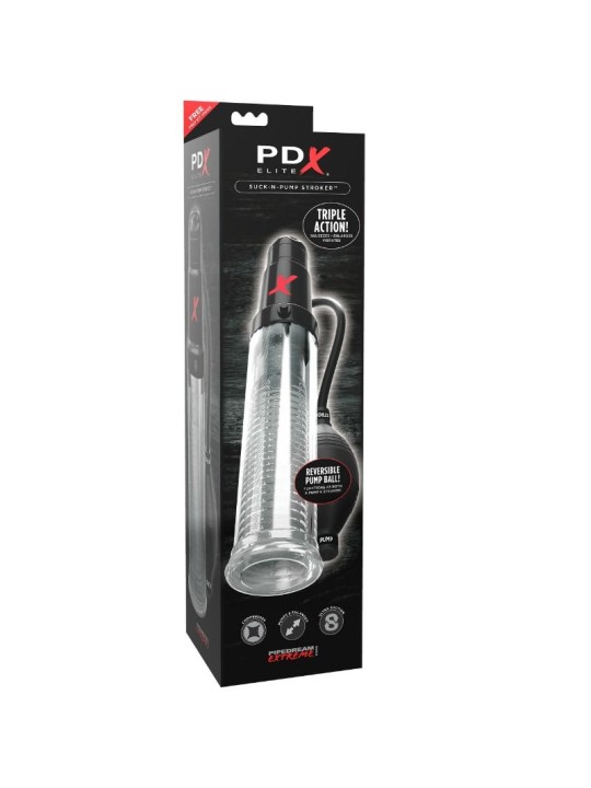 PDX ELITE BOMBA DE ONDAS ESTIMULADORAS MASTURBADORA CON VIBRACION SUCK N PUMP STROKER