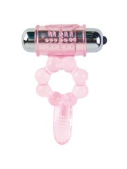 BAILE ANILLO SILICONA 10 RITMOS LENGUA CON VIBRACION ROSA