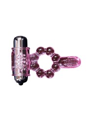 BAILE ANILLO SILICONA 10 RITMOS LENGUA CON VIBRACION ROSA