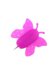 BAILE ESTIMULADOR DE CLITORIS MARIPOSA LOVE EGGS 12 VELOCIDADES LILA CONTROL REMOTO