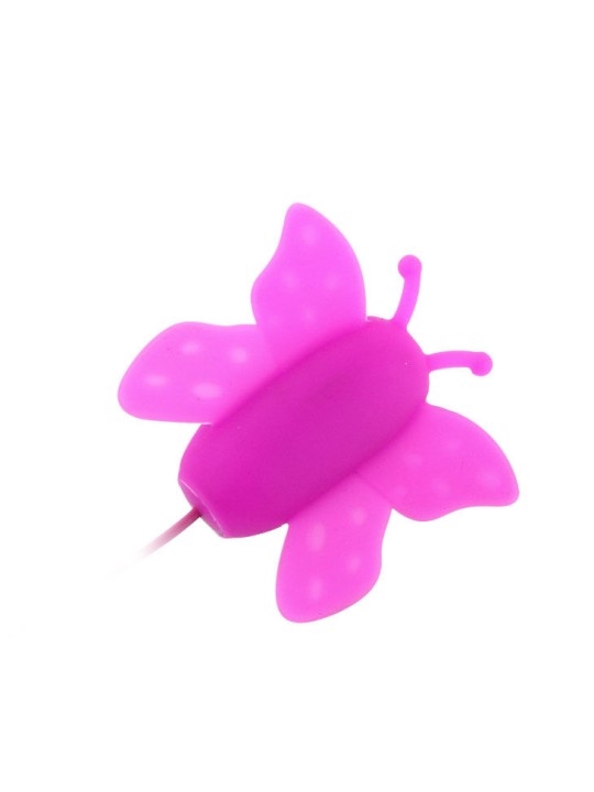 BAILE ESTIMULADOR DE CLITORIS MARIPOSA LOVE EGGS 12 VELOCIDADES LILA CONTROL REMOTO