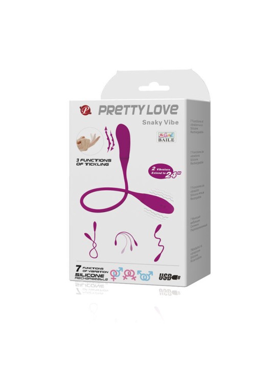 PRETTY LOVE SMART SNAKY VIBE VIBRADOR 7 V 3 TICKLING