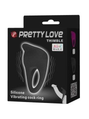 PRETTY LOVE THIMBLE ANILLO VIBRADOR NEGRO