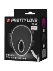 PRETTY LOVE TRAP ANILLO VIBRADOR NEGRO