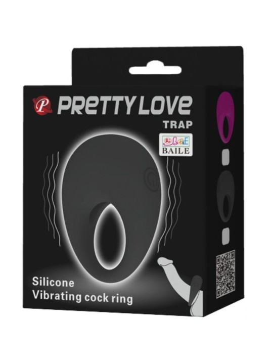 PRETTY LOVE TRAP ANILLO VIBRADOR NEGRO