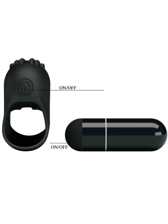 PRETTY LOVE FLIRTATION DEDAL CON VIBRACION STEWARD NEGRO