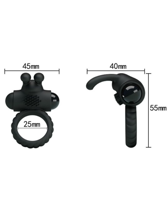 PRETTY LOVE EUDORA ANILLO VIBRADOR CON ESTIMULADOR