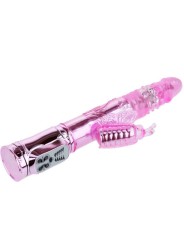 BAILE VIBRADOR RECARGABLE CON ROTACION Y ESTIMULADOR THROBBING BUTTERF