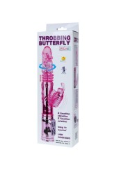 BAILE VIBRADOR RECARGABLE CON ROTACION Y ESTIMULADOR THROBBING BUTTERF